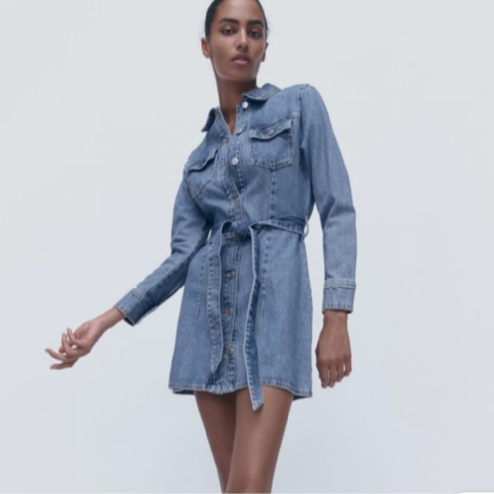 Stylish Denim Shirt Dress